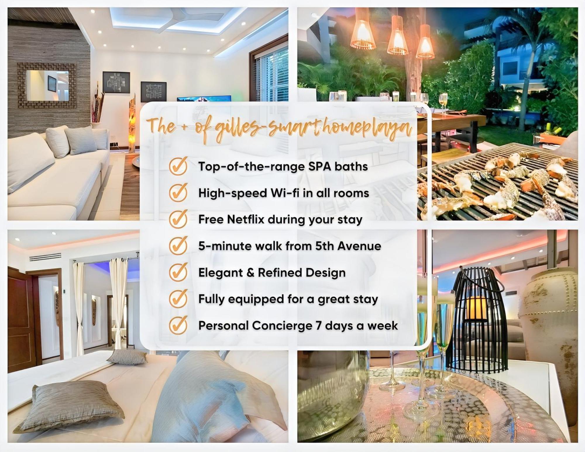 Luxury Duplex -4 Pers- 2Mn Beach&5Th Av, Pool, Gym Playa del Carmen Bagian luar foto